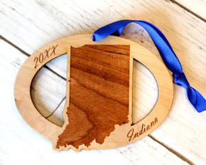 Indiana Map Ornament