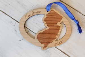 New Jersey Map Ornament