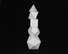 Platonic Solids Cardstock Models, Set of 5