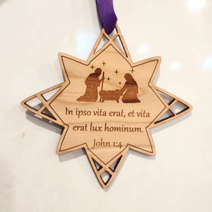 John 1 Latin Star Christmas Ornament, Cycle 3, Classical Conversations, Homeschooling, Religious, CC, Tutor Gift, Teacher, Director