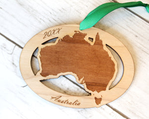 Australia Map Ornament