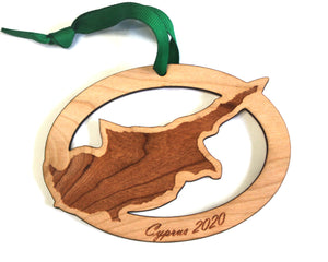 Cyprus Map Ornament
