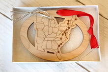 Custom Eastern US States Map Ornament