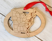 Custom Eastern US States Map Ornament