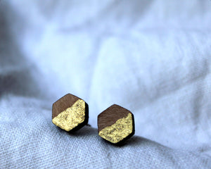 Tiny Hexagon  Earrings