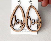 Joy Drop Earrings (Wooden)