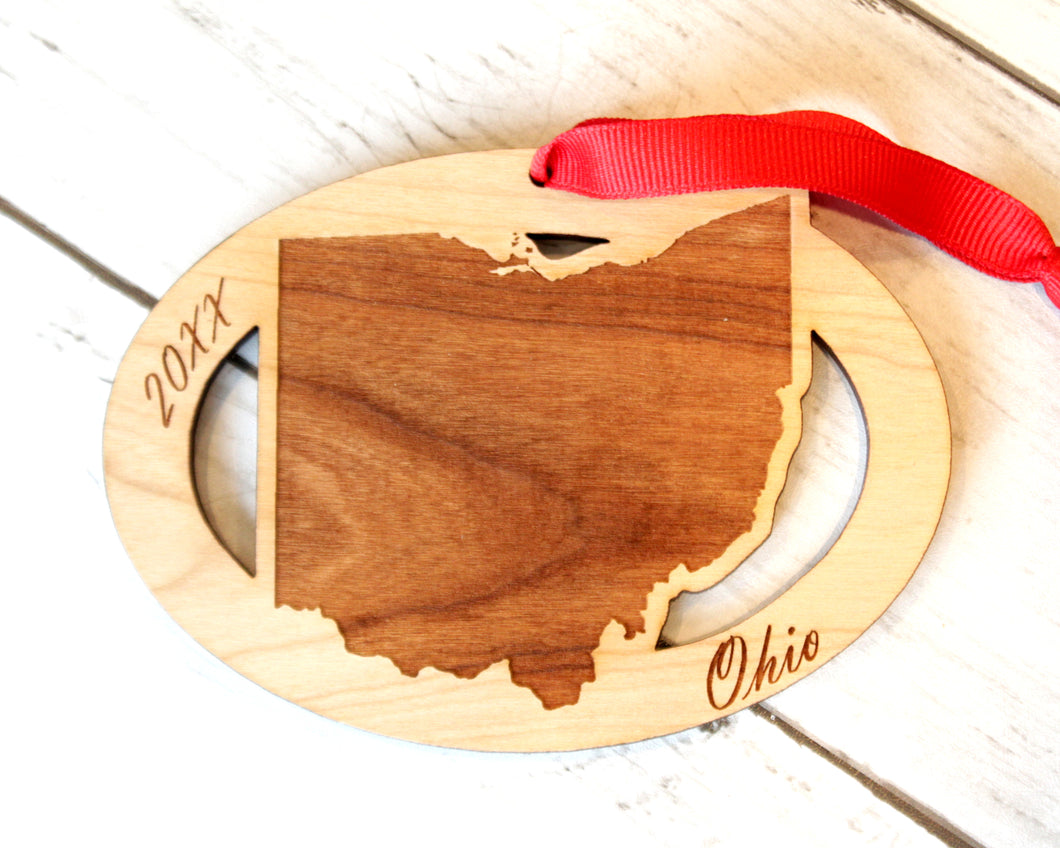 Ohio Map Ornament