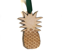Pineapple Ornament, Wooden Etched 2 Sided