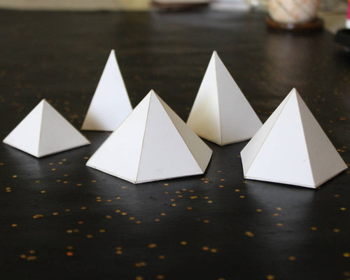 Pyramid Cardstock Models, Set of 5