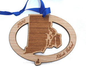 Rhode Island Map Ornament