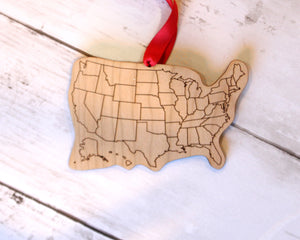 US State Map Ornament