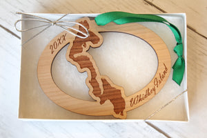 Whidbey Island Map Ornament