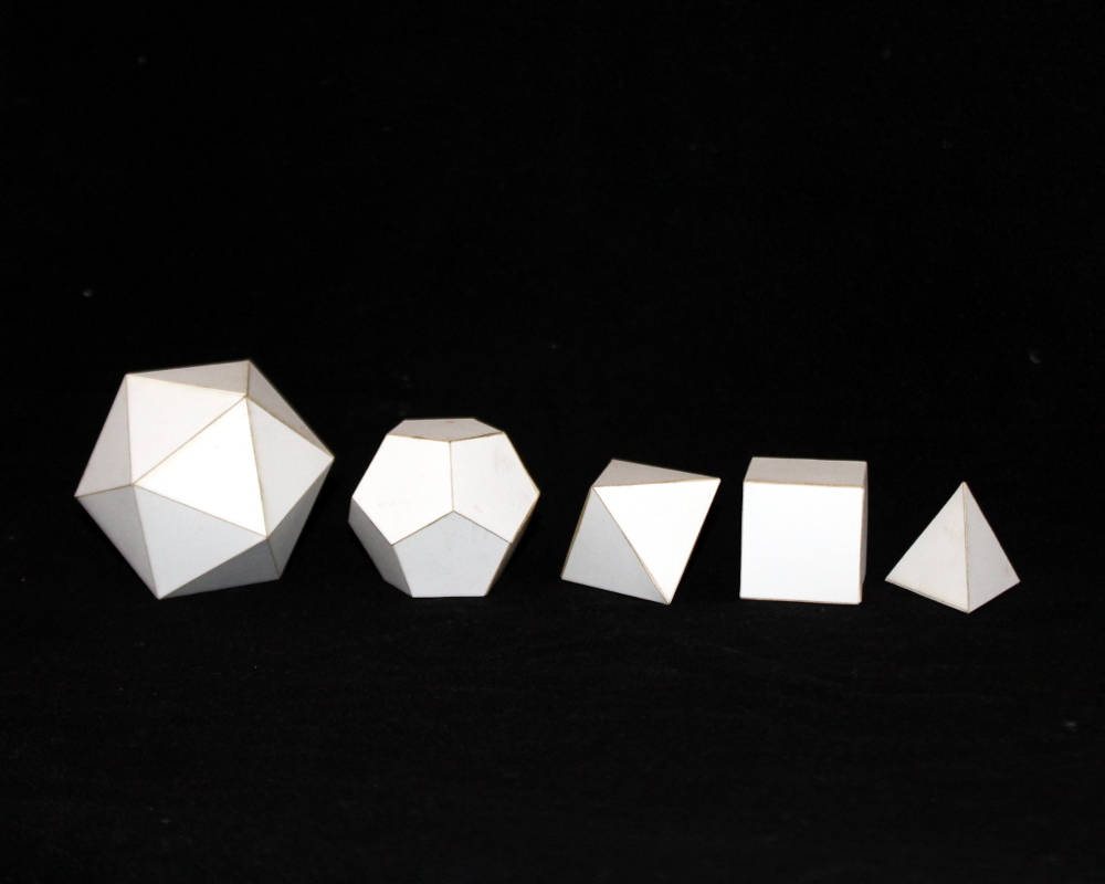 Platonic Solids Cardstock Models, Set of 5 – Epicycle Designs